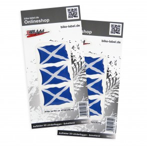 Aufkleber 3D Länder-Flaggen - Schottland 50 x 33 mm (2er Set)