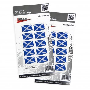 Aufkleber 3D Länder-Flaggen - Schottland 30 x 20 mm (2er Set)