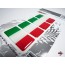 Aufkleber 3D Länder-Flaggen - Italien Italy 4 Stck. je 50 x 25 mm