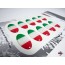 Aufkleber 3D Länder-Flaggen - Italien Italy 10 Stck. je 30 x 15 mm