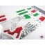 Aufkleber 3D Länder-Flaggen - Italien Italy 5er Set mit 3 Formen