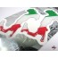 Aufkleber 3D Länder-Flaggen - Italien Stiefel mit Chromrand 2 Stck. je 100 x 85 mm