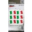 Aufkleber 3D Länder-Flaggen - Italien Italy mit Chromrand 6 Stck. je 40 x 26 mm