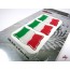 Aufkleber 3D Länder-Flaggen - Italien Italy mit Chromrand 3 Stck. je 50 x 33 mm
