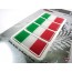 Aufkleber 3D Länder-Flaggen - Italien Italy mit Chromrand 4 Stck. je 50 x 25 mm