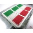 Aufkleber 3D Länder-Flaggen - Italien Italy mit Chromrand 3 Stck. je 70 x 35 mm