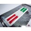 Aufkleber 3D Länder-Flaggen - Italien Italy mit Chromrand 2 Stck. je 120 x 10 mm