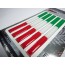 Aufkleber 3D Länder-Flaggen - Italien Italy mit Chromrand 5 Stck. je 120 x 10 mm