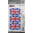 Aufkleber 3D Länder-Flaggen Union Jack - England mit Chromrand
