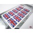 Aufkleber 3D Länder-Flaggen Union Jack - England Chrom