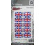 Aufkleber 3D Länder-Flaggen Union Jack - England Chrom