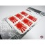 Aufkleber 3D Länder-Flaggen - Rising Sun 6 Stck. je 40 x 26 mm