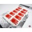 Aufkleber 3D Länder-Flaggen - Rising Sun 10 Stck. je 30 x 20 mm