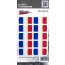 Aufkleber 3D Länder-Flaggen - Frankreich France 10 Stck. je 40 x 20 mm