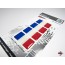 Aufkleber 3D Länder-Flaggen - Frankreich France 4 Stck. je 50 x 25 mm