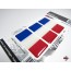Aufkleber 3D Länder-Flaggen - Frankreich France 3 Stck. je 70 x 35 mm