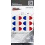 Aufkleber 3D Länder-Flaggen - Frankreich France 6 Stck. je 40 x 20 mm