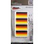 Aufkleber 3D Länder-Flaggen - Deutschland mit Chromrand 4 Stck. je 50 x 25 mm