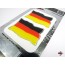 Aufkleber 3D Länder-Flaggen - Deutschland mit Chromrand 2 Stck. je 70 x 47 mm