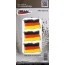 Aufkleber 3D Länder-Flaggen - Deutschland mit Chromrand 3 Stck. je 50 x 33 mm