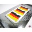 Aufkleber 3D Länder-Flaggen - Deutschland mit Chromrand 3 Stck. je 50 x 33 mm