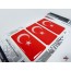 Aufkleber 3D Länder-Flaggen - Türkei Turkey 3 Stck. je 70 x 35 mm
