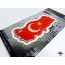 Aufkleber 3D Länder-Flaggen - Türkei Turkey mit Chromrand 55 x 124 mm