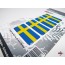 Aufkleber 3D Länder-Flaggen - Schweden Sweden 4 Stck. je 50 x 25 mm