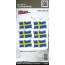 Aufkleber 3D Länder-Flaggen - Schweden mit Chromrand 40 x 26 mm