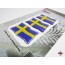 Aufkleber 3D Länder-Flaggen - Schweden mit Chromrand 3 Stck. je 50 x 33 mm