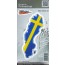 Aufkleber 3D Länder-Flaggen - Schweden mit Chromrand 60 x 135 mm