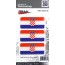Aufkleber 3D Länder-Flaggen - Kroatien Croatia 3 Stck. je 70 x 35 mm