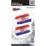 Aufkleber 3D Länder-Flaggen - Kroatien Croatia 2 Stck. je 70 x 37 mm